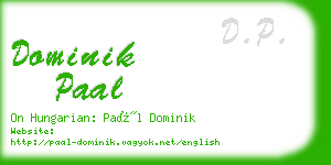 dominik paal business card